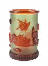 CHINESE AMBER & YELLOW PEKING