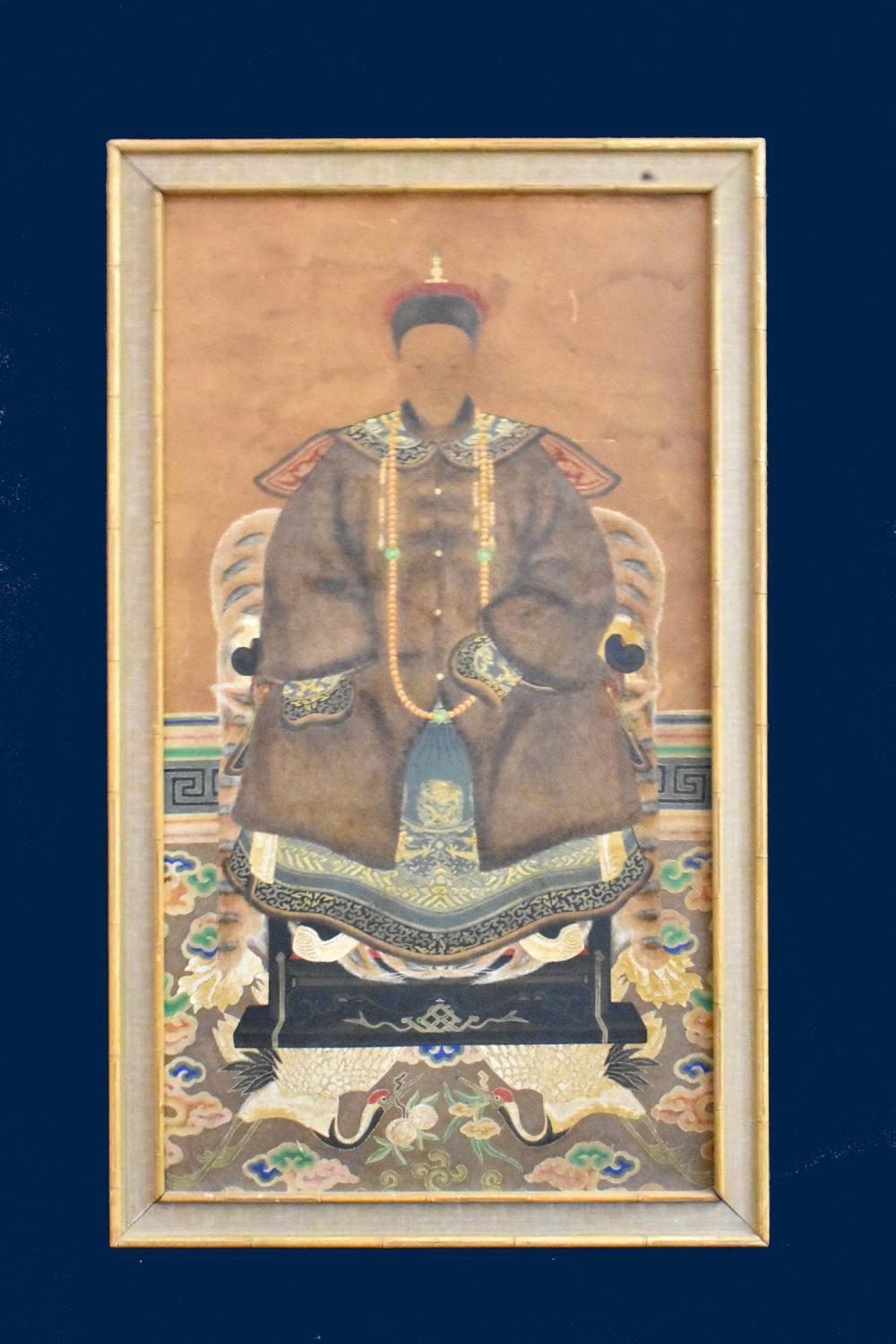 CHINESE ANCESTOR PORTRAIT OF QING