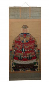 CHINESE ANCESTRAL PORTRAIT SCR