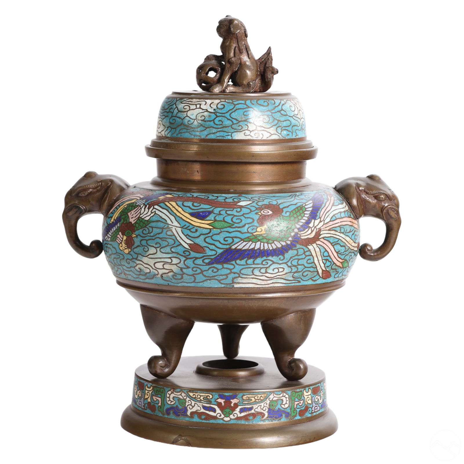 CHINESE ANTIQUE BRONZE FOO DOG