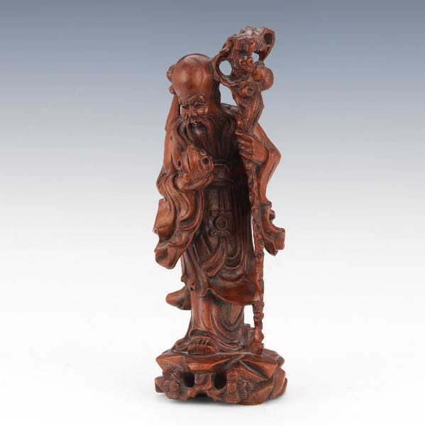 CHINESE ANTIQUE CARVED BOXWOOD