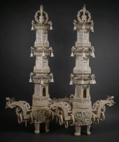 CHINESE ANTIQUE IVORY PAGODA S