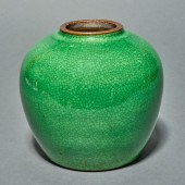 CHINESE APPLE GREEN CRACKLE GL