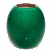 CHINESE APPLE-GREEN CRACKLE GL