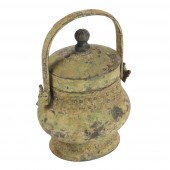 CHINESE ARCHAIC BRONZE COVERED