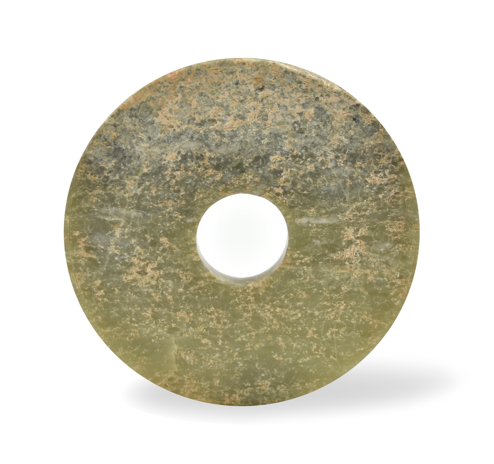 CHINESE ARCHAIC JADE BI a Chinese