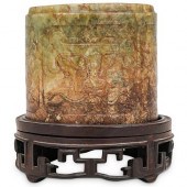 CHINESE ARCHAIC JADE CONGDESCR