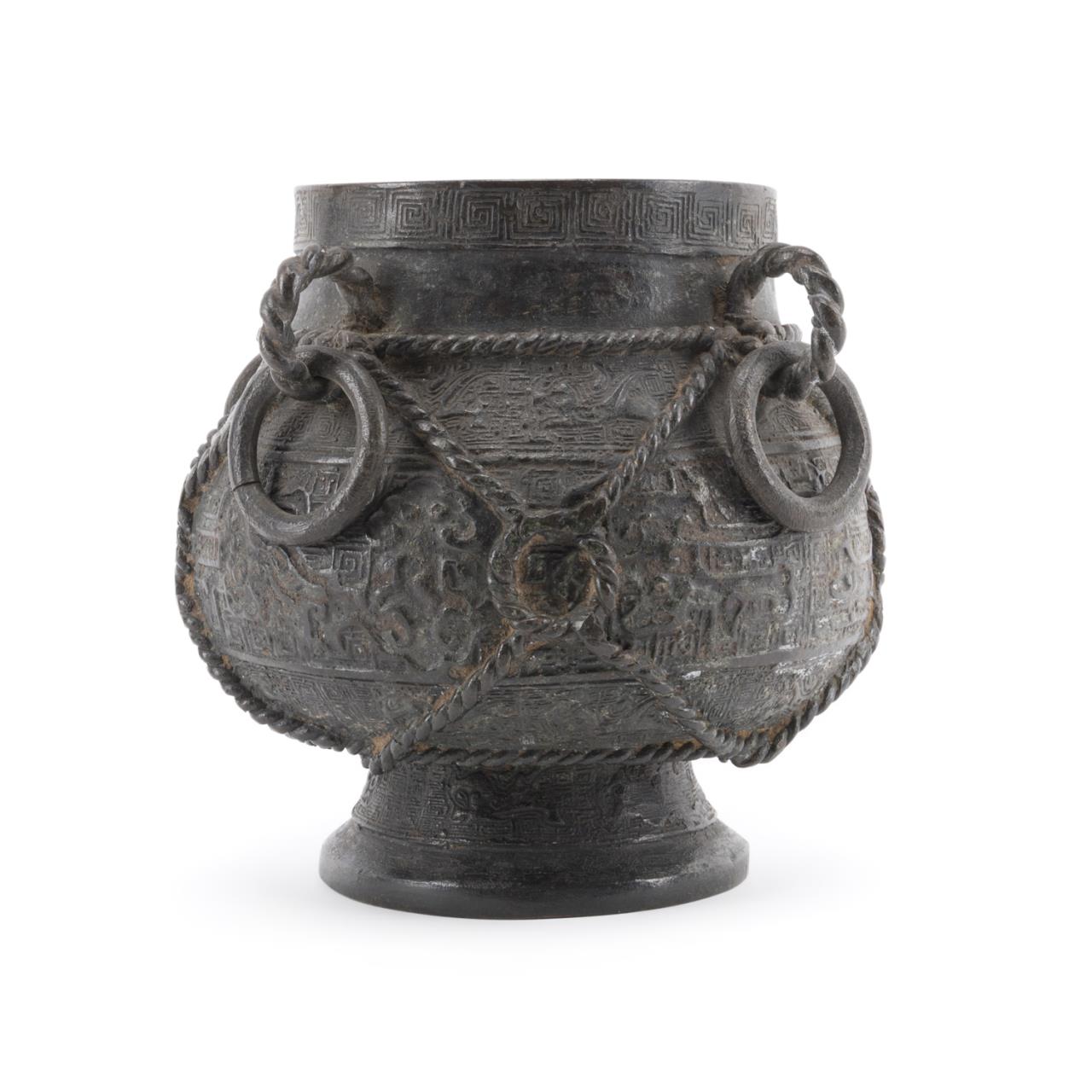 CHINESE ARCHAIC STYLE BRONZE YOU OR