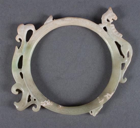 Chinese archaic style carved jade