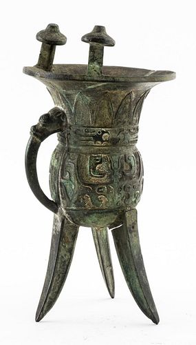 CHINESE ARCHAIC STYLE JUE BRONZE