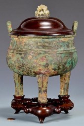 CHINESE ARCHAISTIC BRONZE CENS