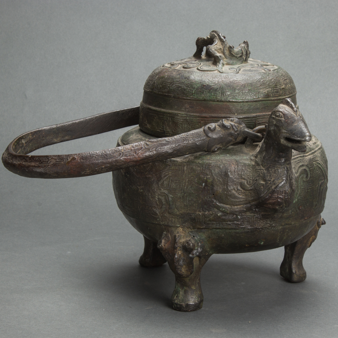 CHINESE ARCHAISTIC BRONZE COVERED