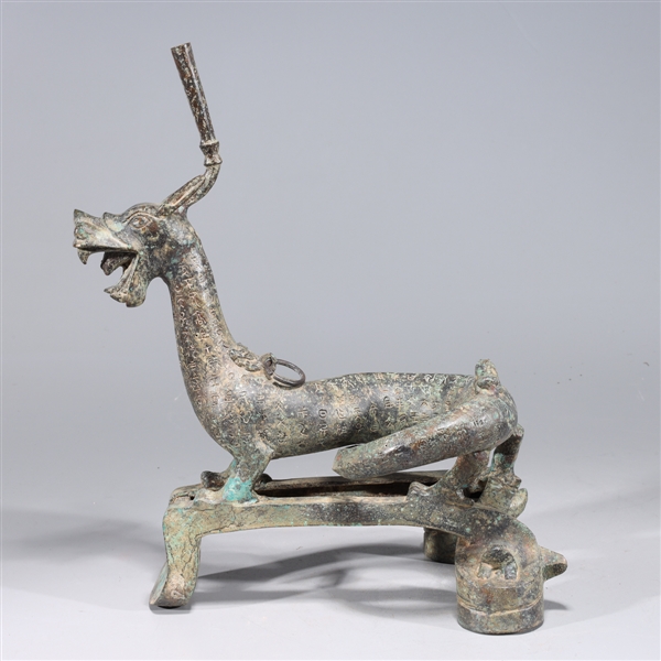 Chinese archaistic bronze dragon
