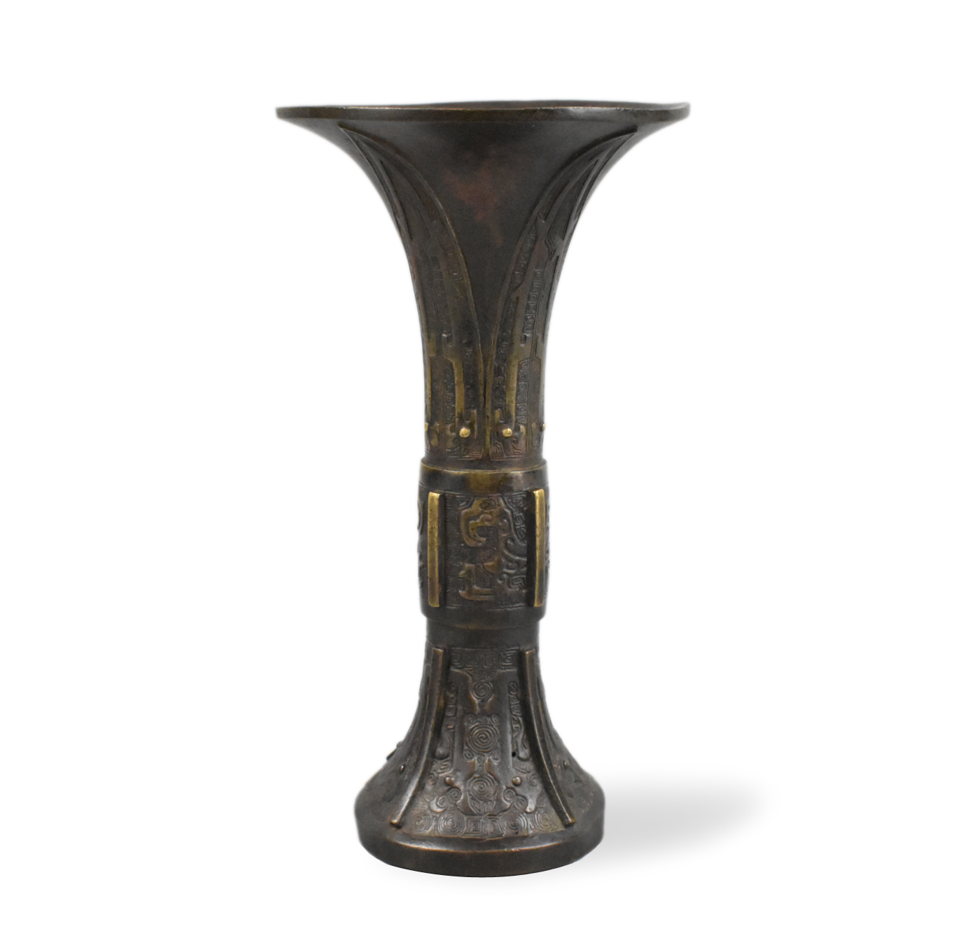 CHINESE ARCHAISTIC BRONZE GU