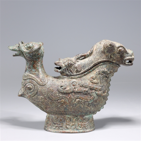 Chinese archaistic bronze metal