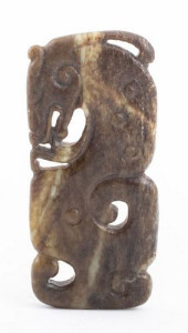 CHINESE ARCHAISTIC JADE CARVIN
