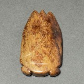 CHINESE ARCHAISTIC MOTTLED JAD
