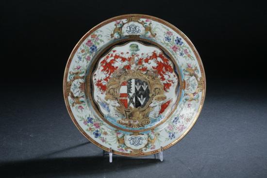 CHINESE ARMORIAL FAMILLE ROSE