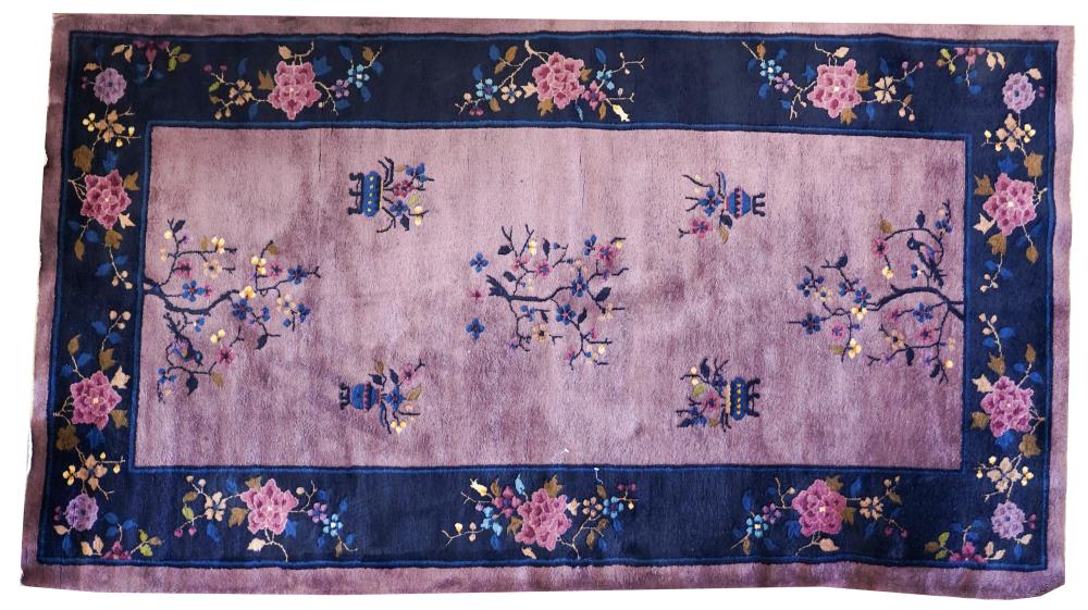 CHINESE ART DECO BLUE & PURPLE