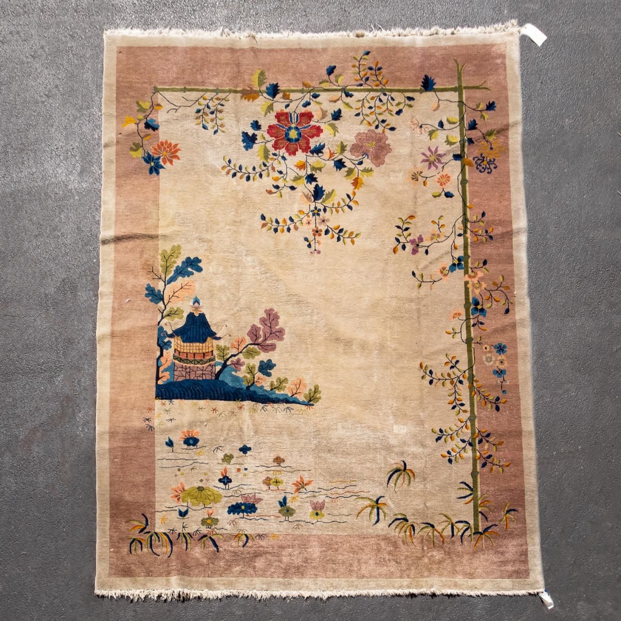 CHINESE ART DECO HANDWOVEN CARPET