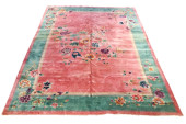 CHINESE ART DECO KILIM PINK &