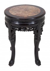 CHINESE ART DECO MAHOGANY END