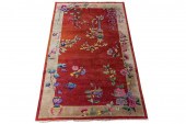 CHINESE ART DECO WOOL CARPETCo