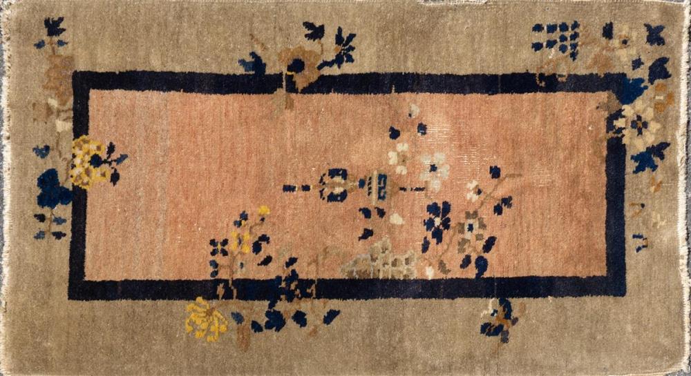 CHINESE ART DECO WOOL RUG APPROX.