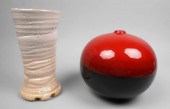 CHINESE ART POTTERY VASE AND A