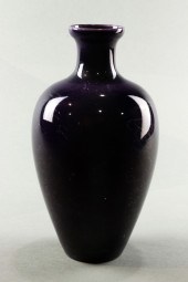 CHINESE AUBERGINE GLAZED VASE