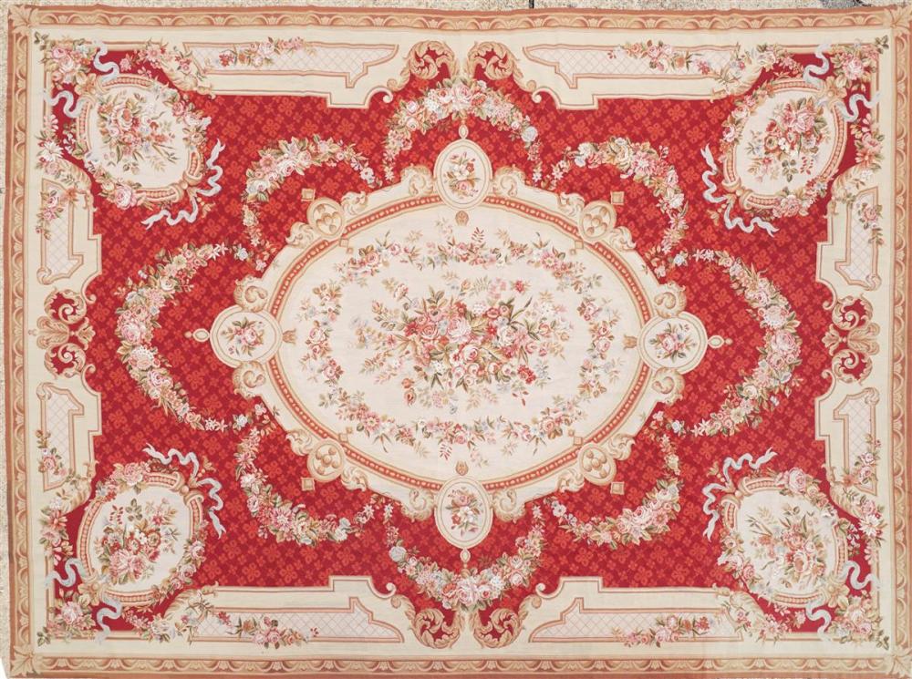 CHINESE AUBUSSON DESIGN WOOL