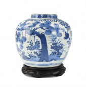 CHINESE B & W MELON SHAPED BIR
