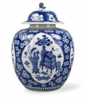 CHINESE B & W PRUNUS JAR W/ AN