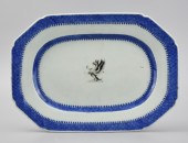 CHINESE B & W TRAY W/ GRISAILL