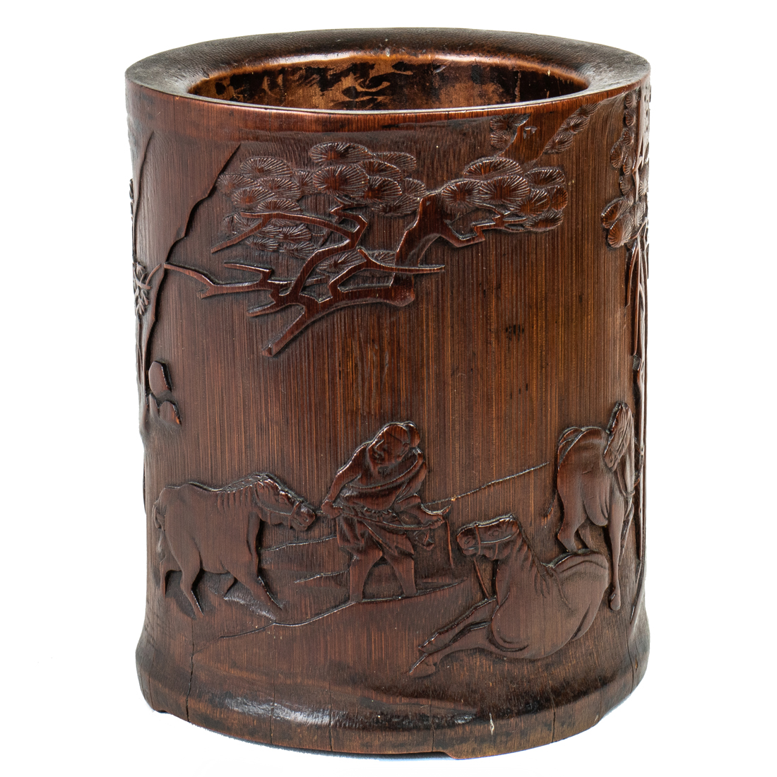 CHINESE BAMBOO BRUSH POT Chinese