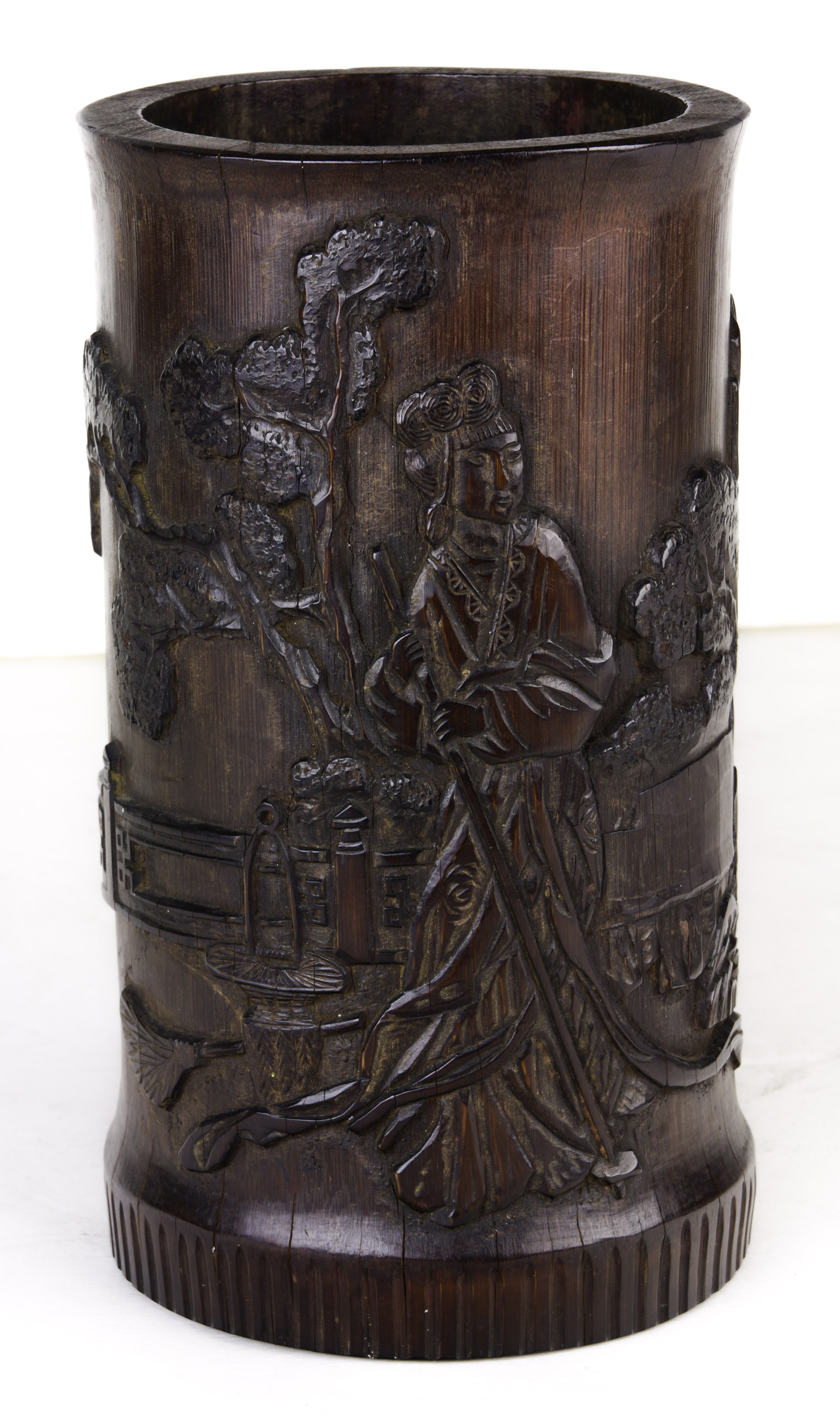 CHINESE BAMBOO BRUSH POT Chinese