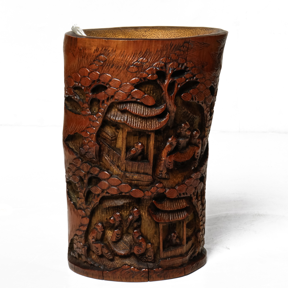 CHINESE BAMBOO BRUSH POT Chinese