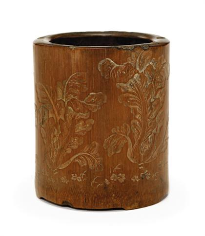 Chinese bamboo brushpot    qing