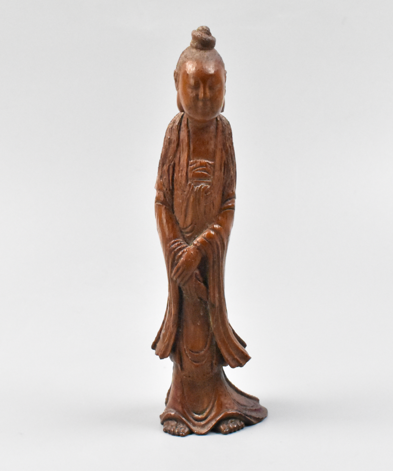 CHINESE BAMBOO CARVED GUANYIN