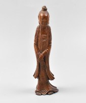 CHINESE BAMBOO CARVED GUANYIN
