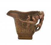 CHINESE BAMBOO CARVED LIBATION
