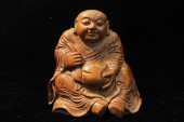 CHINESE BAMBOO CARVED LUOHAN F