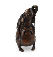 CHINESE BAMBOO CARVING OF "LIU