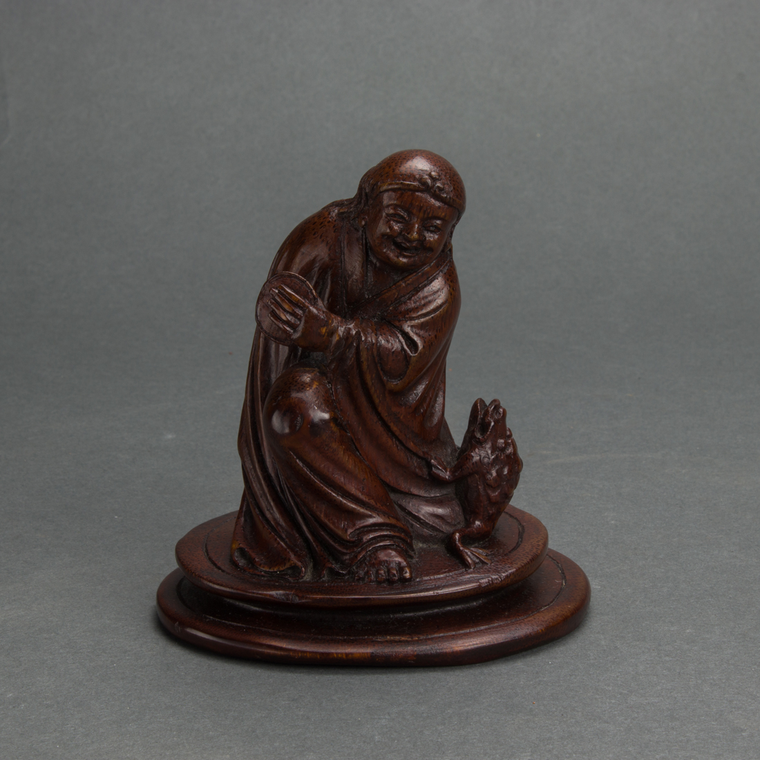 CHINESE BAMBOO CARVING OF LIU HAI