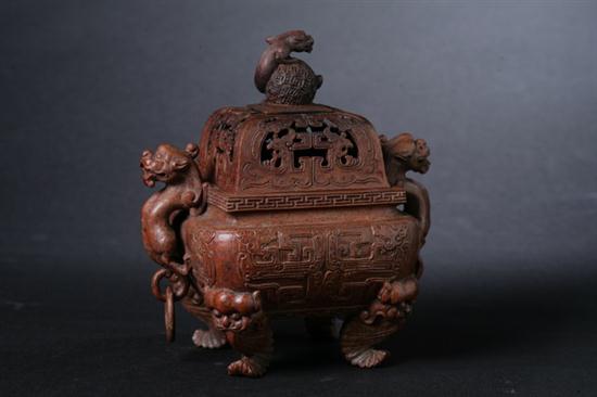 CHINESE BAMBOO CENSER 19th century.