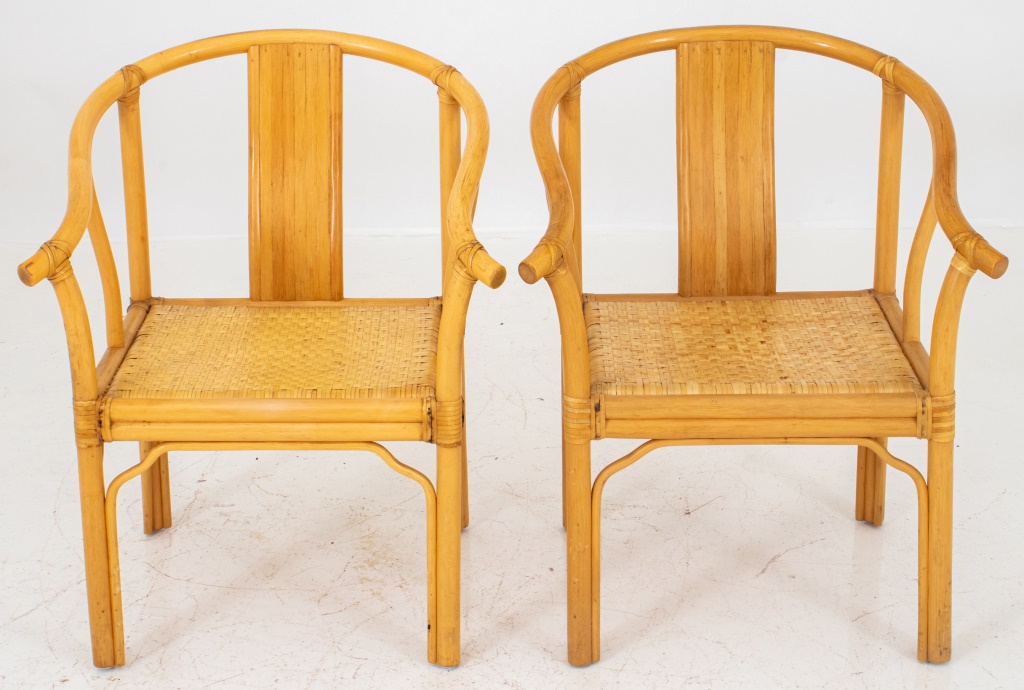 CHINESE BAMBOO HORSESHOE-BACK