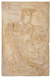 CHINESE BAS RELIEF MARBLE PANE