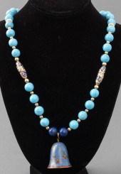 CHINESE BEADED & CLOISONNE ENA