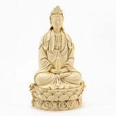 CHINESE BEIGE GLAZED DEHUA SEA