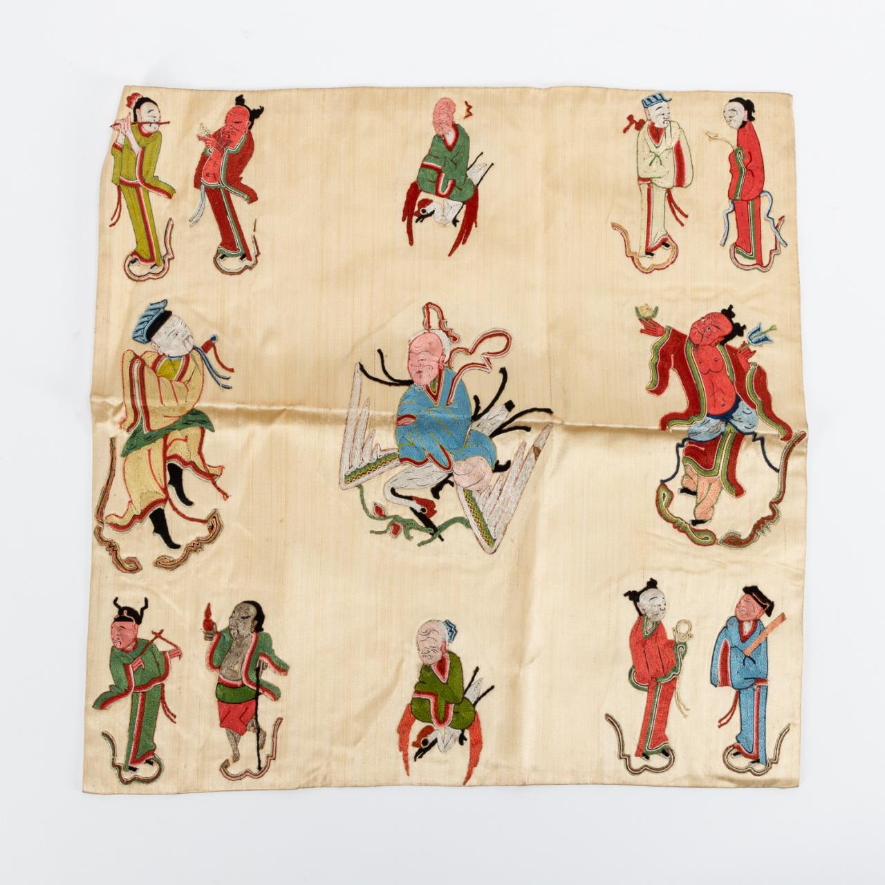 CHINESE BEIGE SILK IMMORTAL